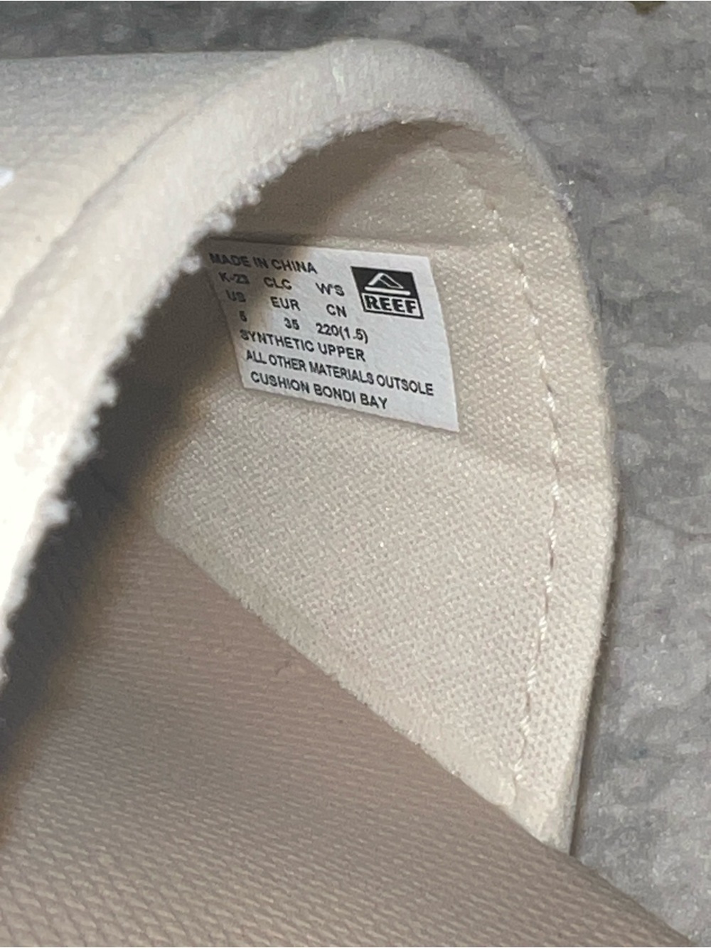 Reef platform Slide Sandals in Cream size 5 - Picture 4 of 6